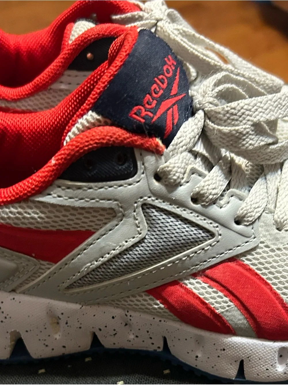 Reebok Kids Sneakers in White, Red & Navy Blue